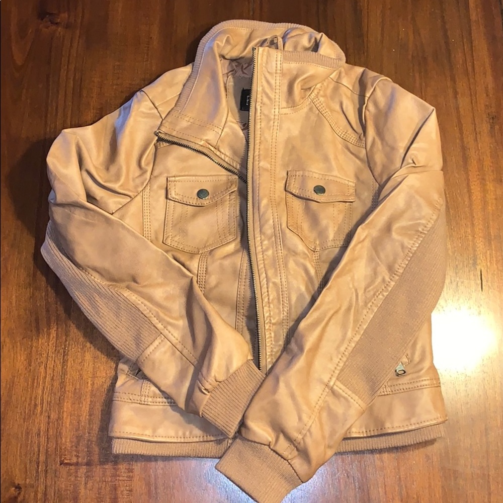 Brown leather jacket